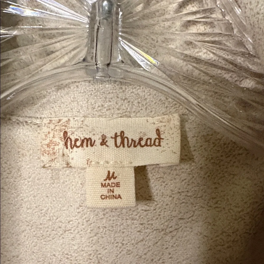 Hem & Thread Cream Textured Jacket extremely soft - Picture 5 of 10